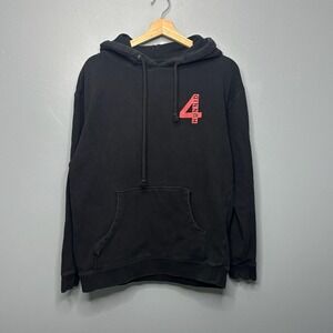 4Hunnid Hoodie Sweatshirt Mens Large Black Good Sex No Stress Graphic Back Print